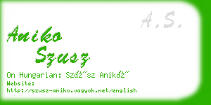 aniko szusz business card